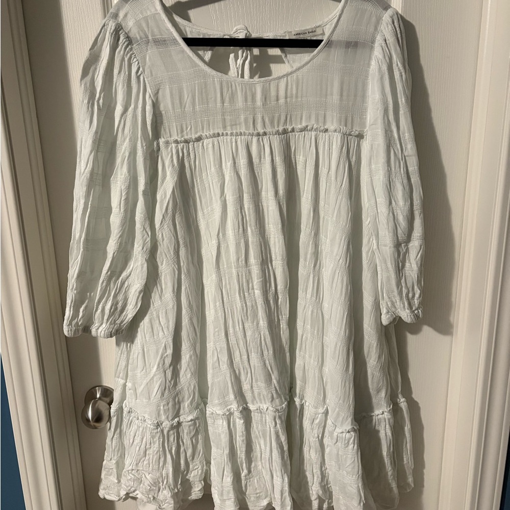 American Eagle Outfitters White Mesh Dress